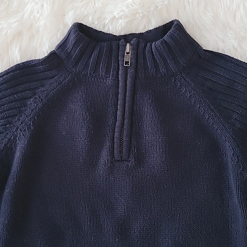 Gymboree Navy Quarter Zip Pullover Sweater Boys Size 7/8